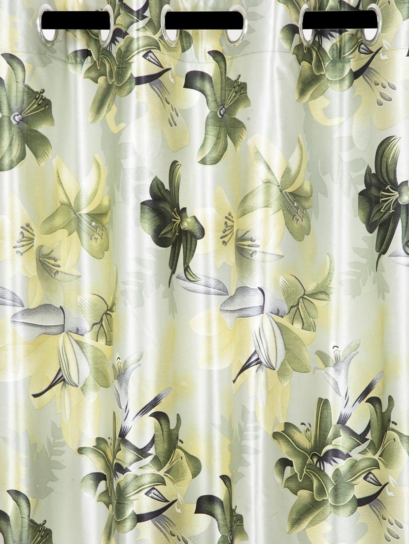 home sizzler 3d floral polyester semi-transparent curtains - 18743659 - Standard Image - 2
