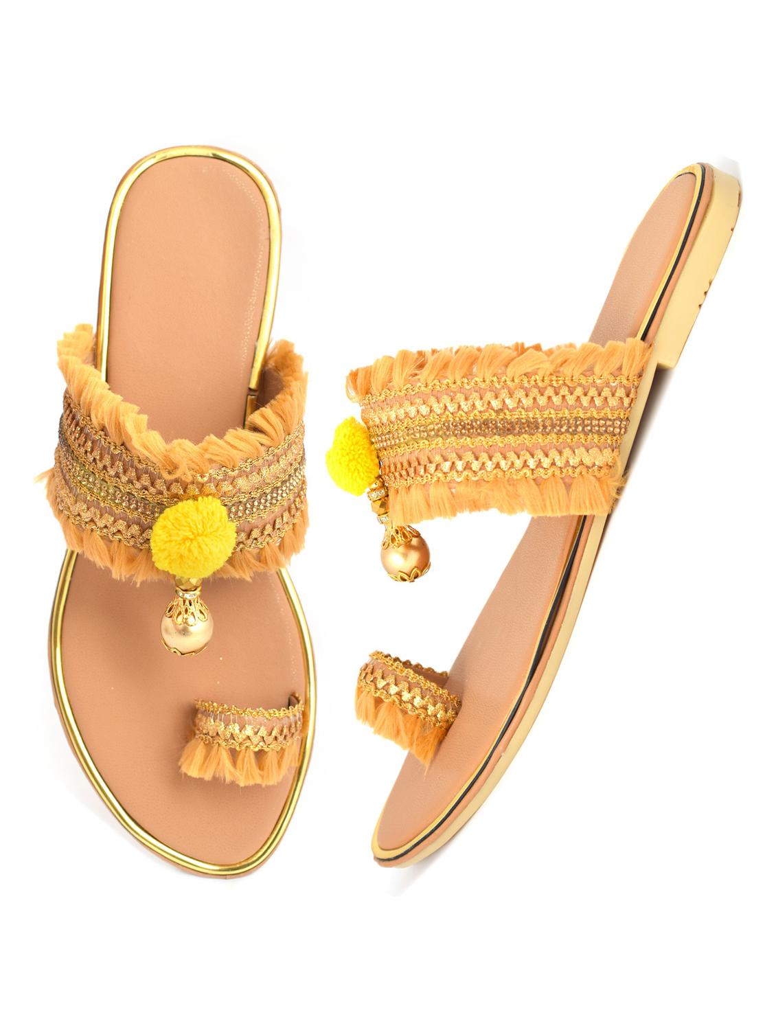 brown ethnic sandal - 18754424 - Zoom Image - 3
