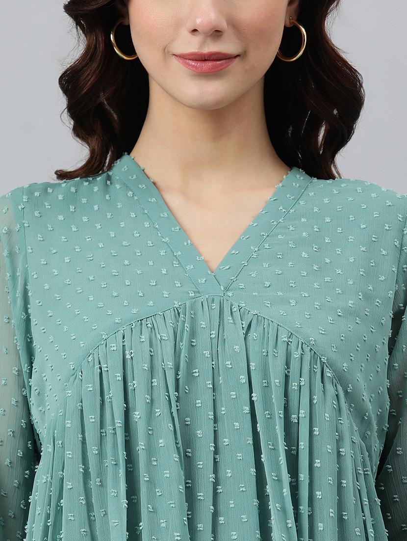 women's fit & flare self design dress - 18765334 - Standard Image - 5