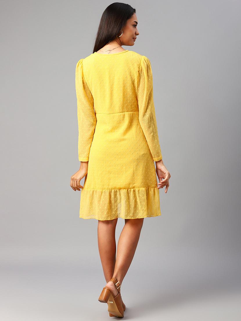 women's wrap swiss dots dress - 18765454 - Standard Image - 2