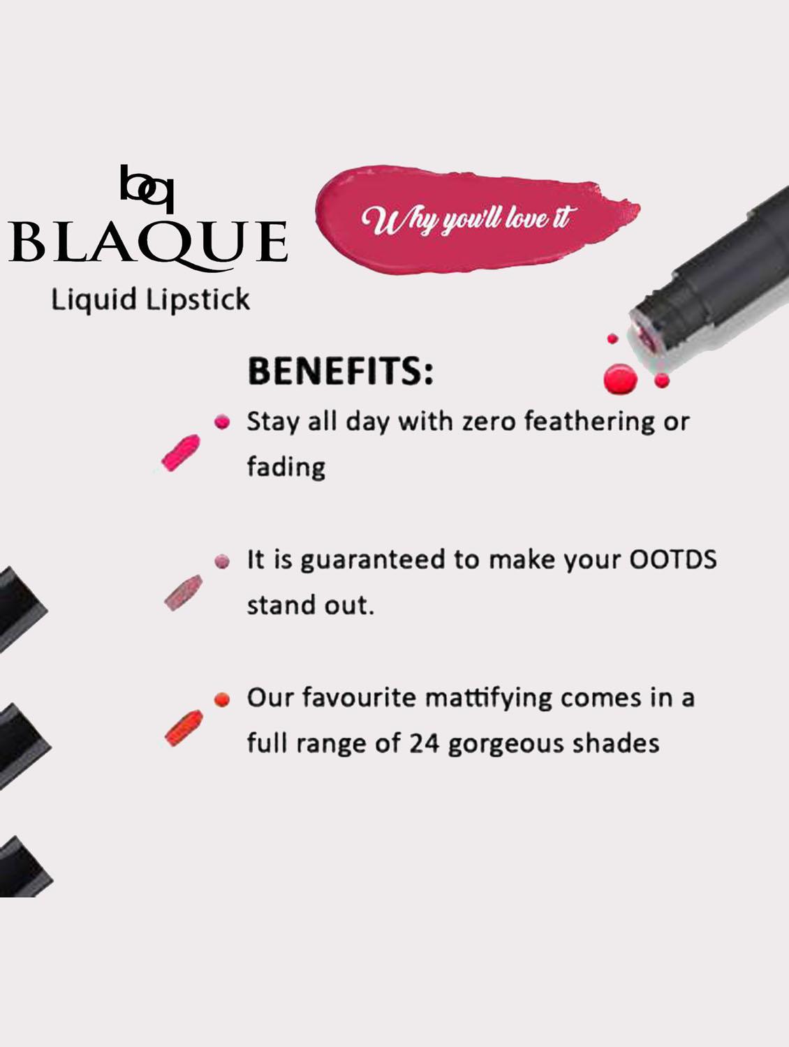 matte liquid lip gloss combo of 3 lipstick # 103-105-111 - 18767432 - Standard Image - 2