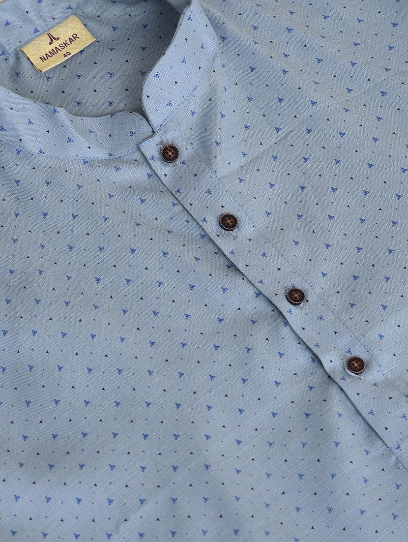 mandarin neck printed long kurta - 18876261 - Zoom Image - 3