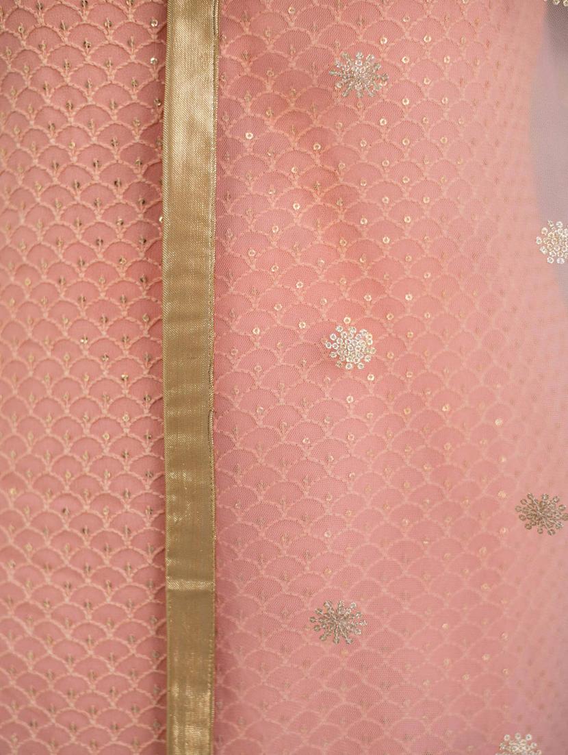 peach georgette semistitched suit - 18882693 - Zoom Image - 5