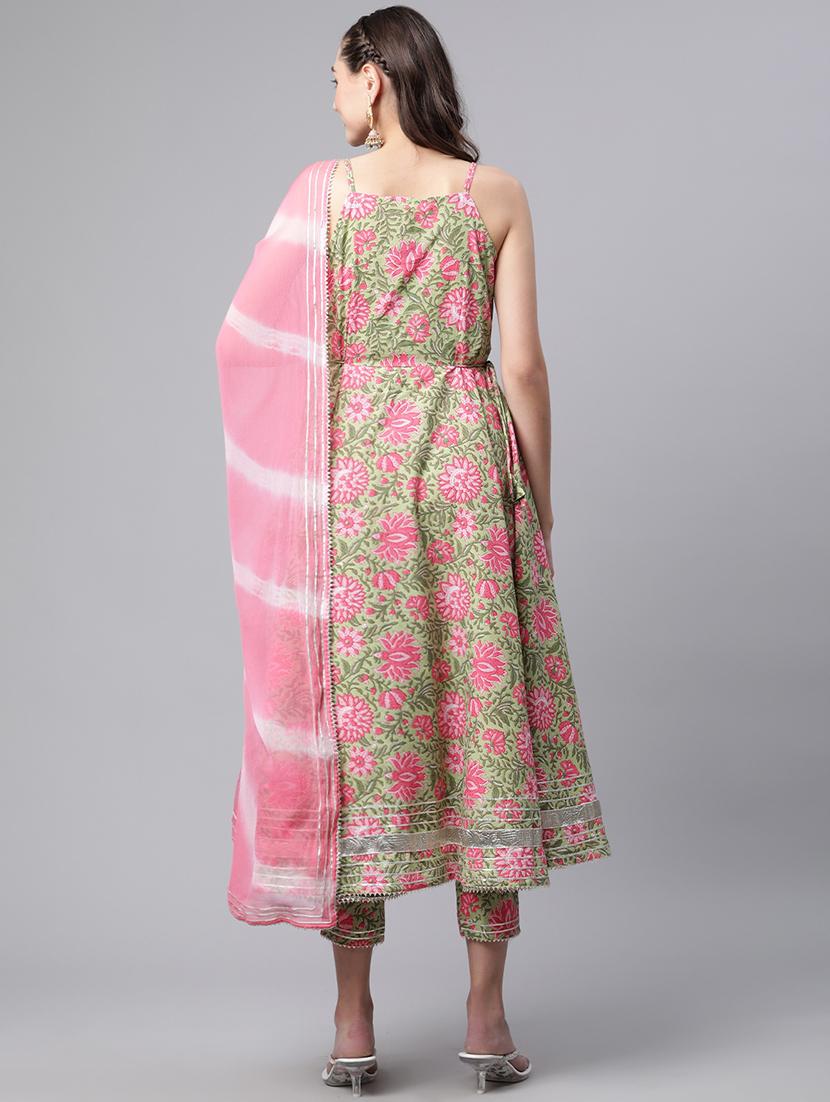 women floral kurta pant set with dupatta - 18886783 - Standard Image - 3