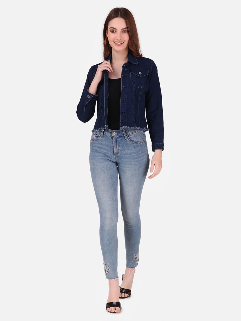 dark blue denim summer jacket - 19082741 - Zoom Image - 3
