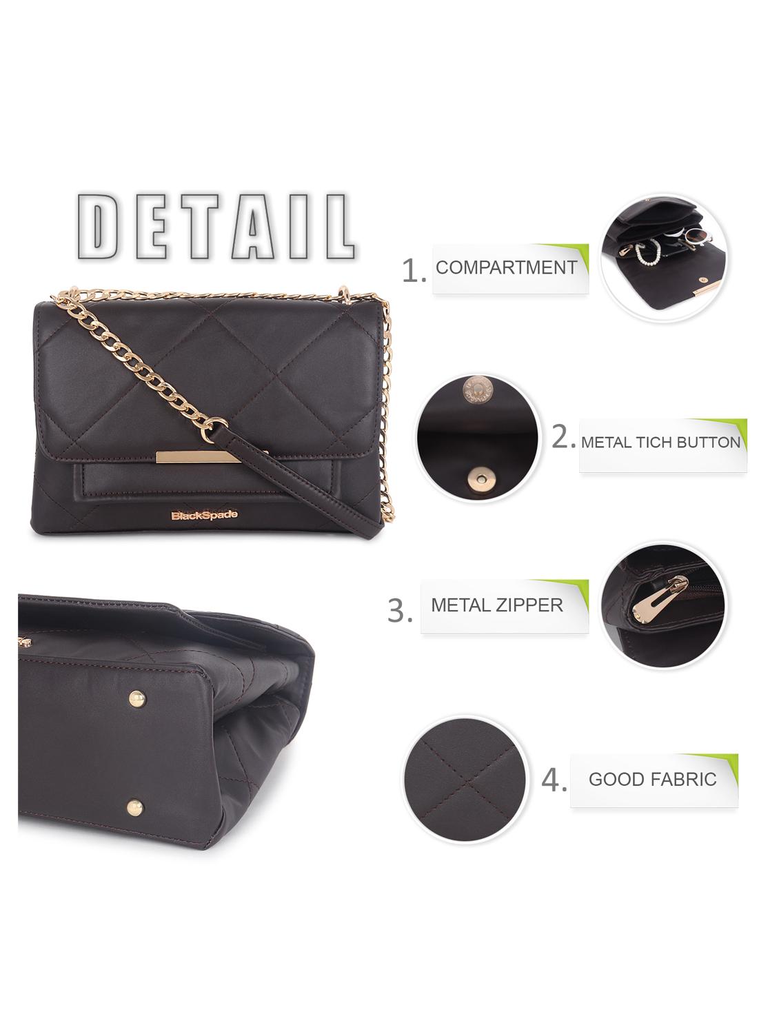 brown leatherette (pu) sling bag - 19086536 - Zoom Image - 4