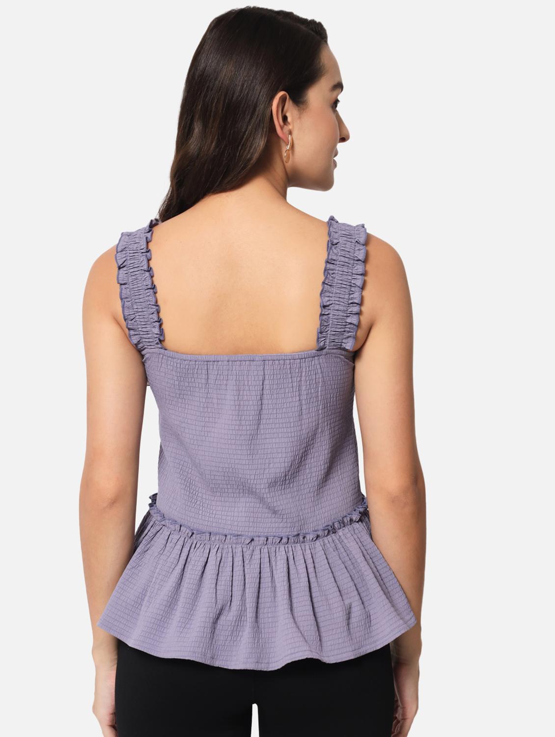 women's peplum shoulder strap top - 19086803 - Standard Image - 3