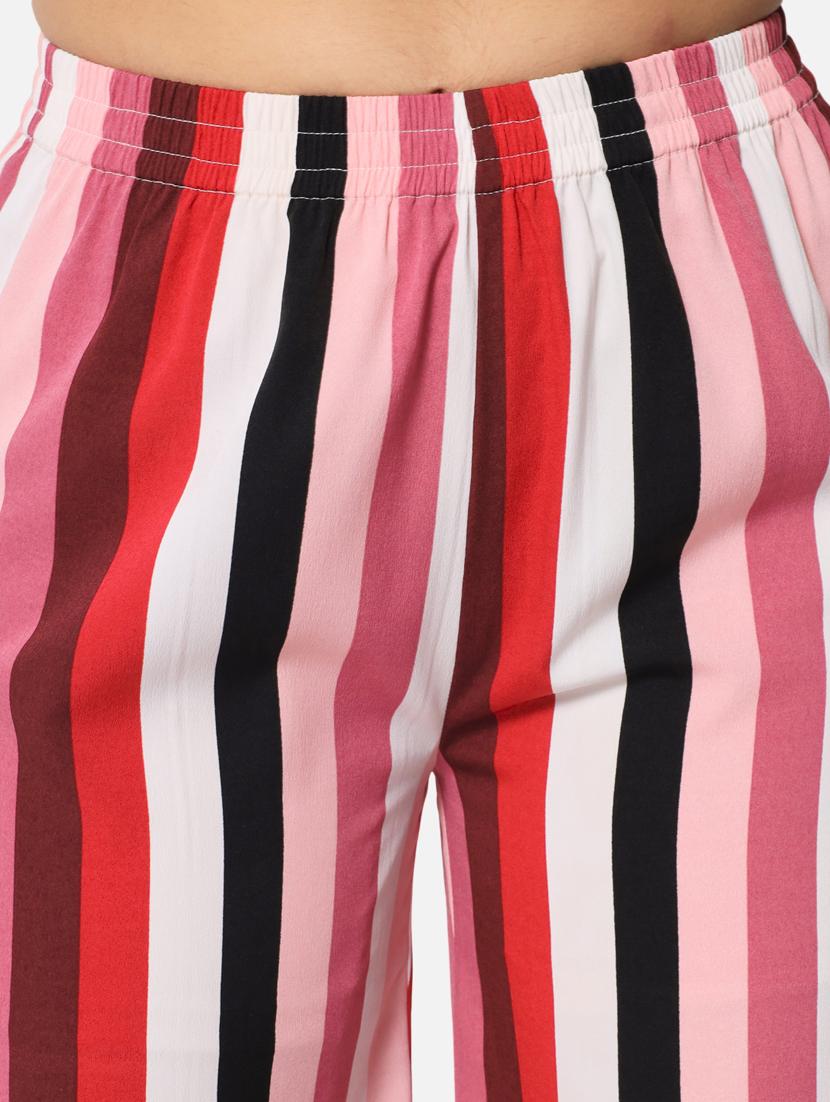 mid rise striped straight palazzo - 19087756 - Standard Image - 5