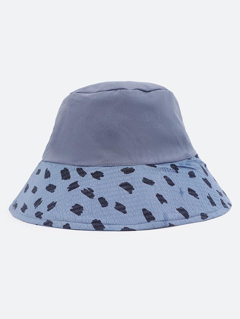 blue animal print bucket hat - 19117868 - Standard Image - 3