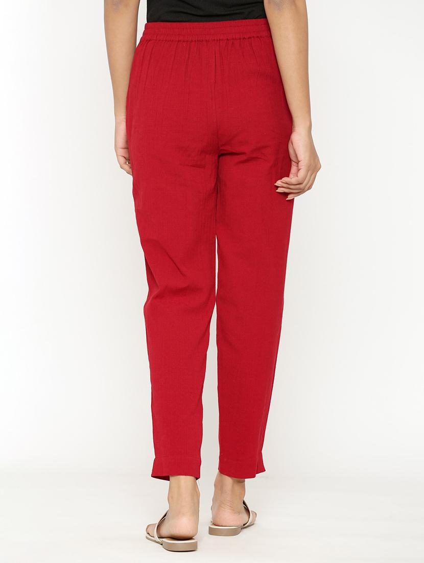 women solid cigarette pant - 19129022 - Zoom Image - 2