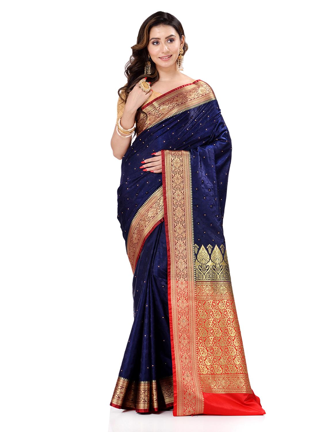women's banarasi saree with blouse - 19137811 - Zoom Image - 3