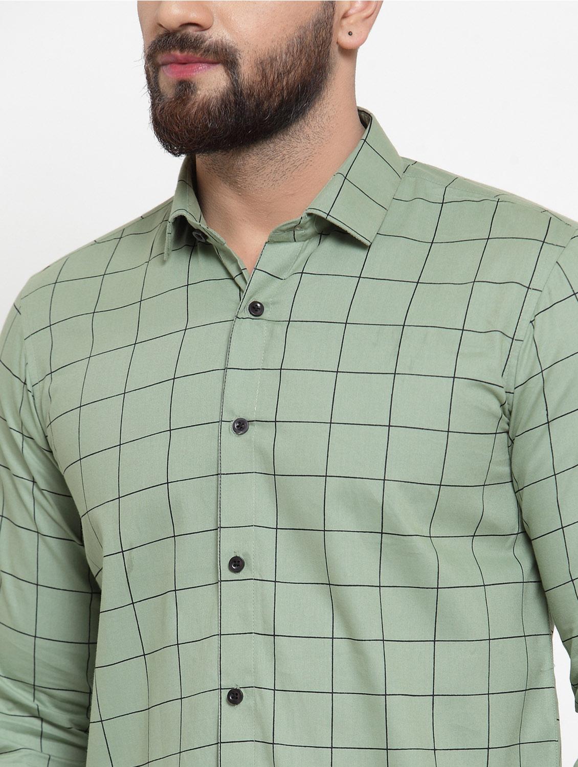 mens checks formal shirt - 19144231 - Standard Image - 3