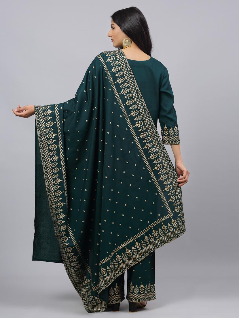 green rayon suit set - 19157492 - Standard Image - 2