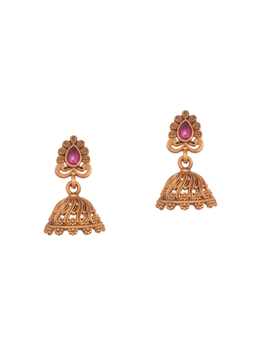 gold plated long necklace with earrings - 19157701 - Zoom Image - 3