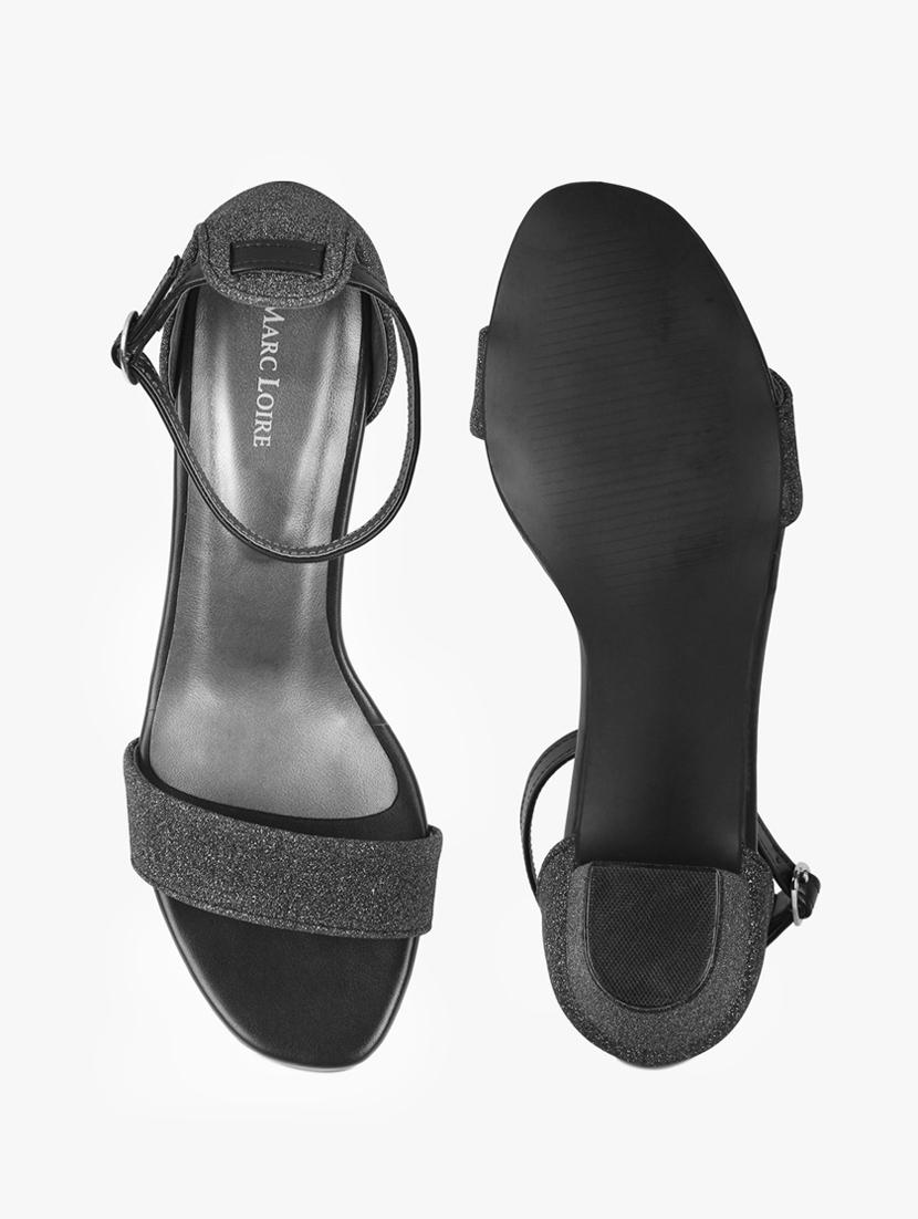 black synthetic closed back sandals - 19163548 - Standard Image - 4