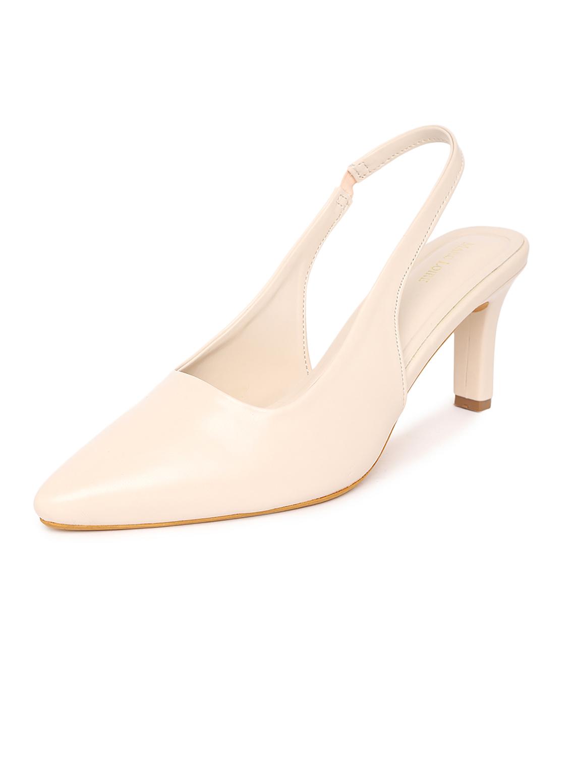 beige synthetic back strap sandals - 19163747 - Zoom Image - 2