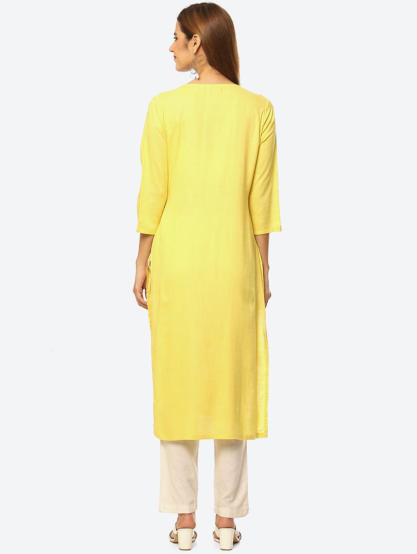 women's straight kurta - 19169442 - Standard Image - 3