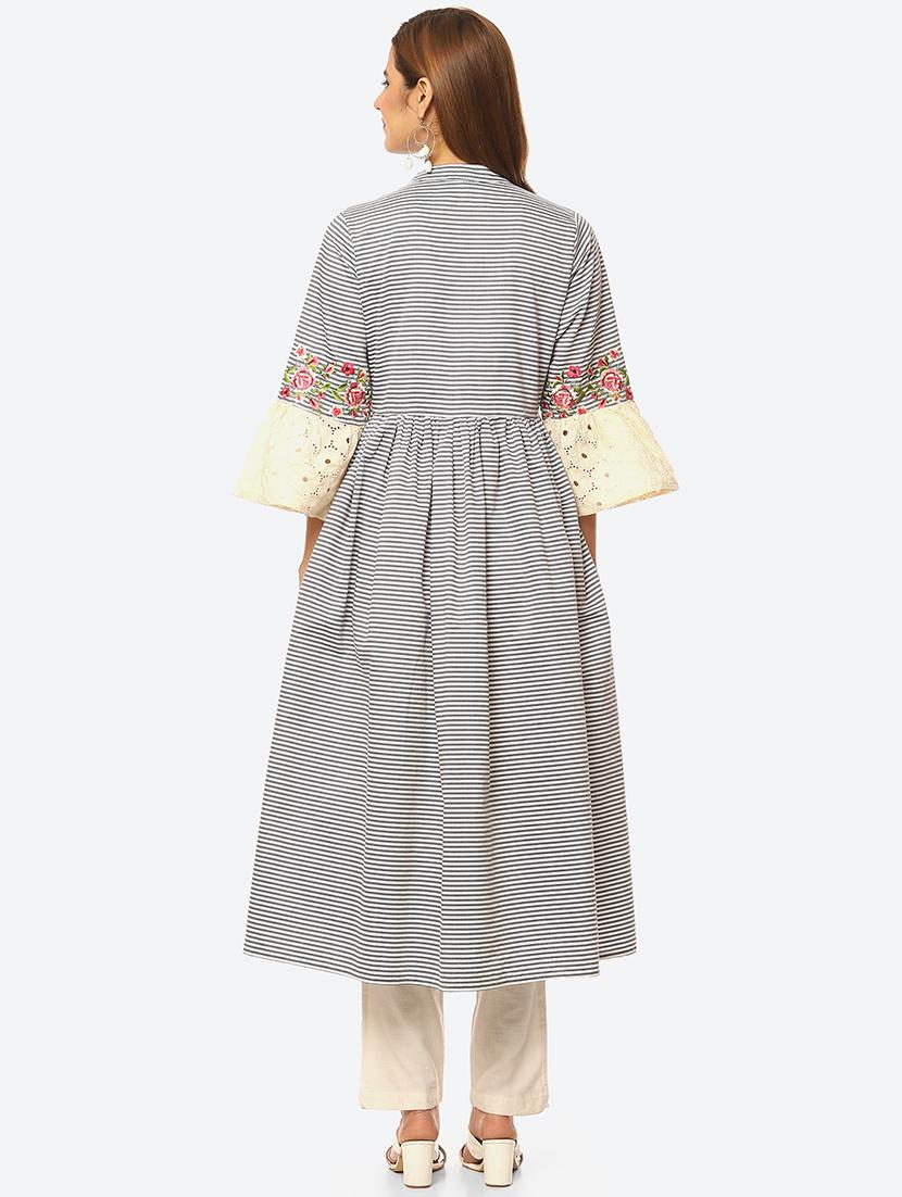 women's front slit kurta - 19169448 - Standard Image - 3