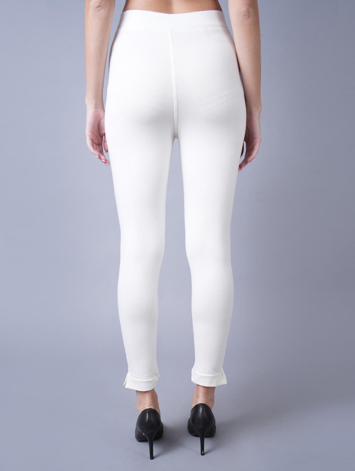 white solid cotton legging - 19214746 - Zoom Image - 2