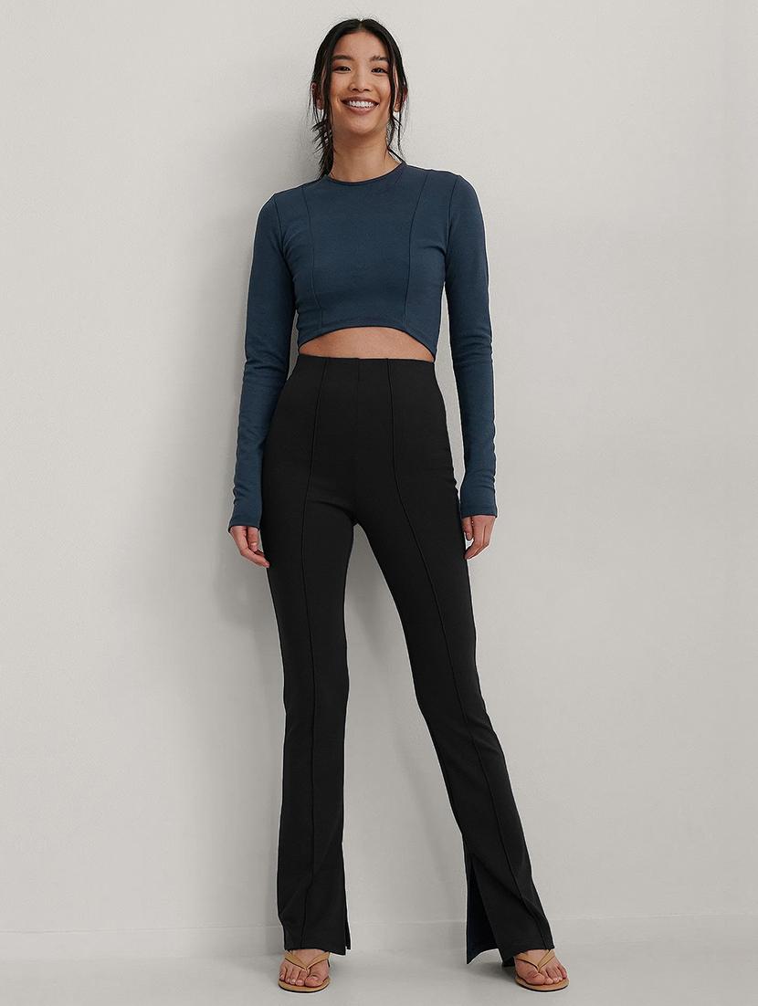 women solids bootcut trousers - 19314225 - Zoom Image - 3