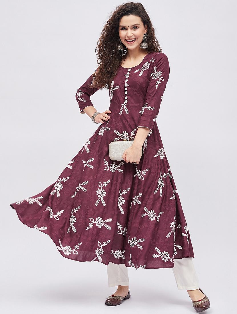 women's flared kurta - 19335355 - Standard Image - 3