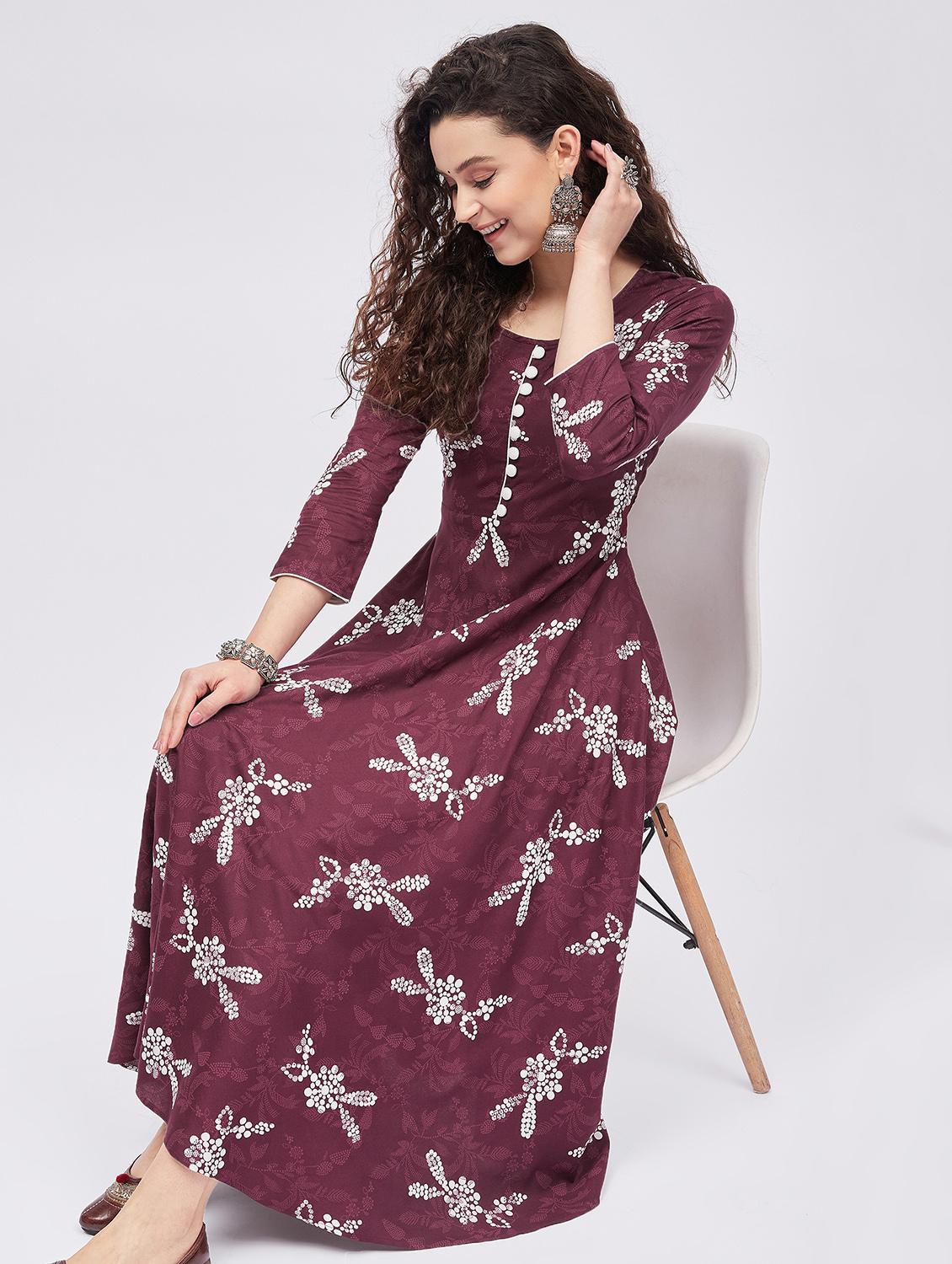 women's flared kurta - 19335355 - Zoom Image - 4