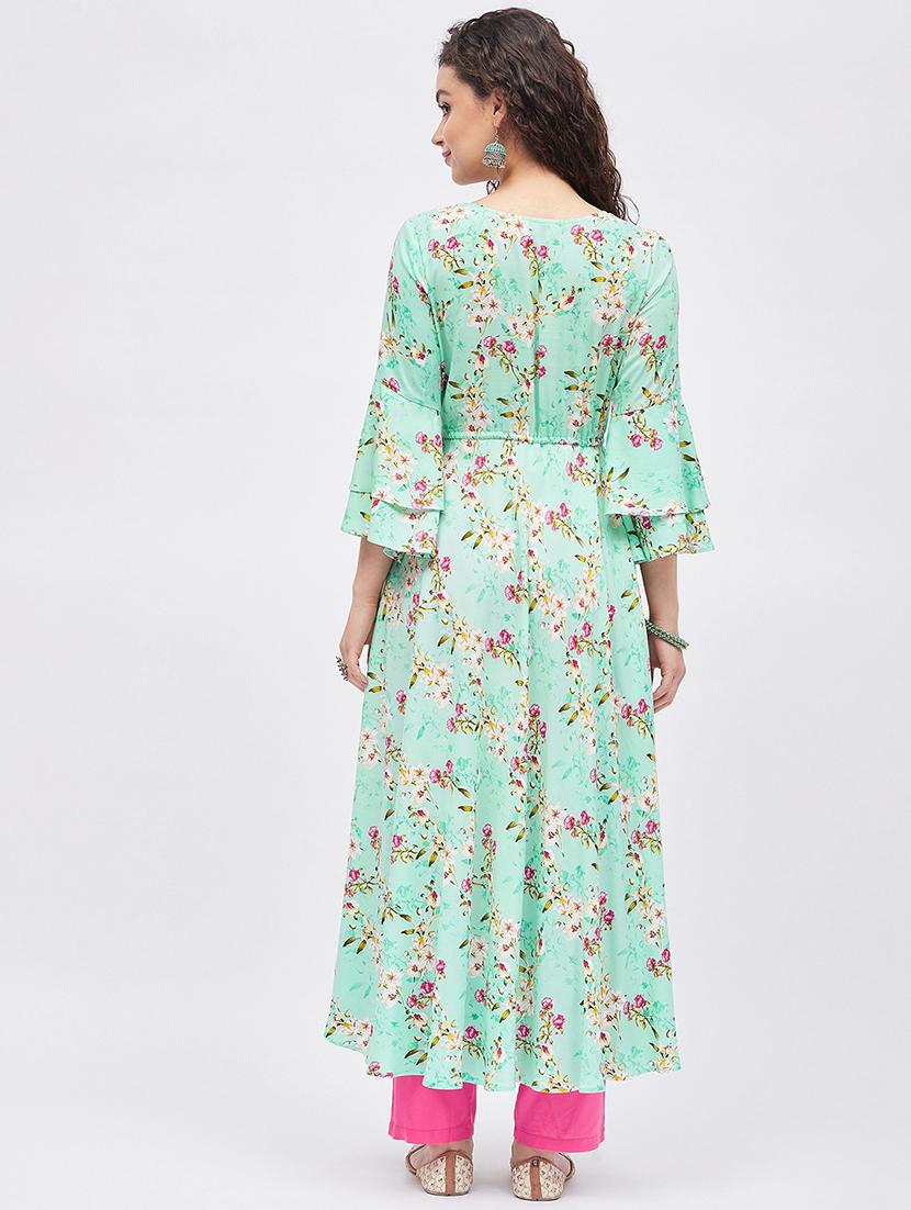 women's flared kurta - 19335359 - Standard Image - 2