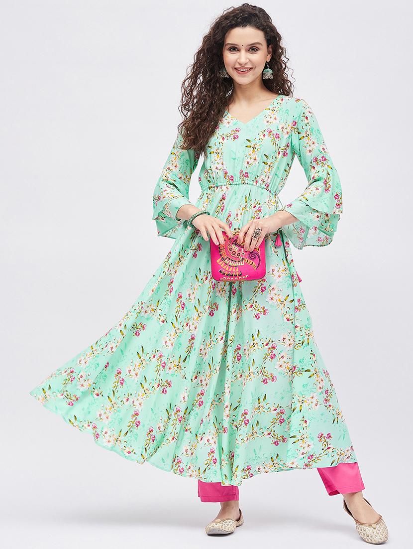 women's flared kurta - 19335359 - Standard Image - 4