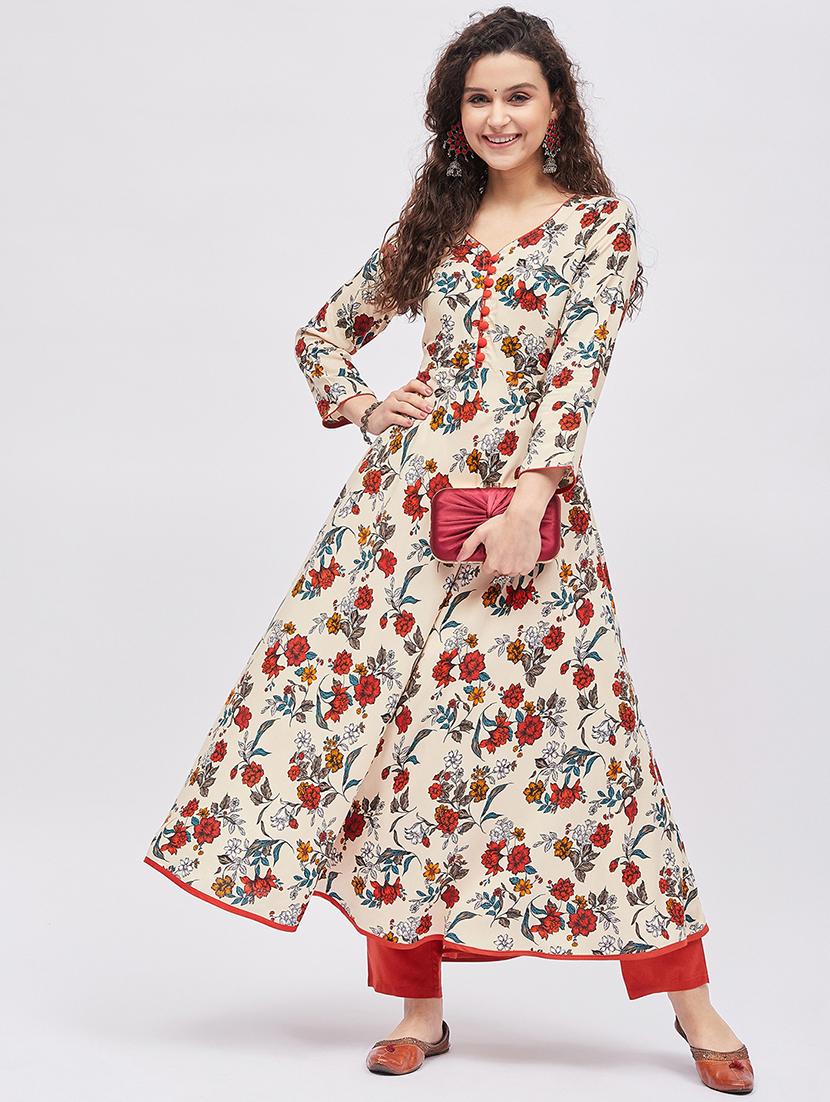 women's flared kurta - 19335372 - Standard Image - 3