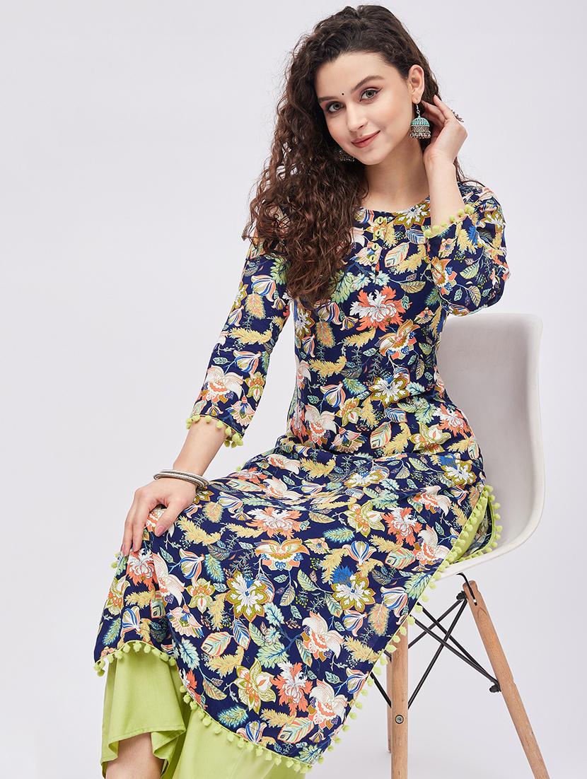 printed kurta palazzo set - 19337010 - Zoom Image - 3