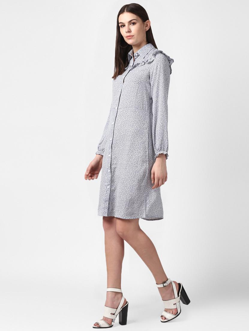 women's micro print dress - 19371333 - Zoom Image - 2