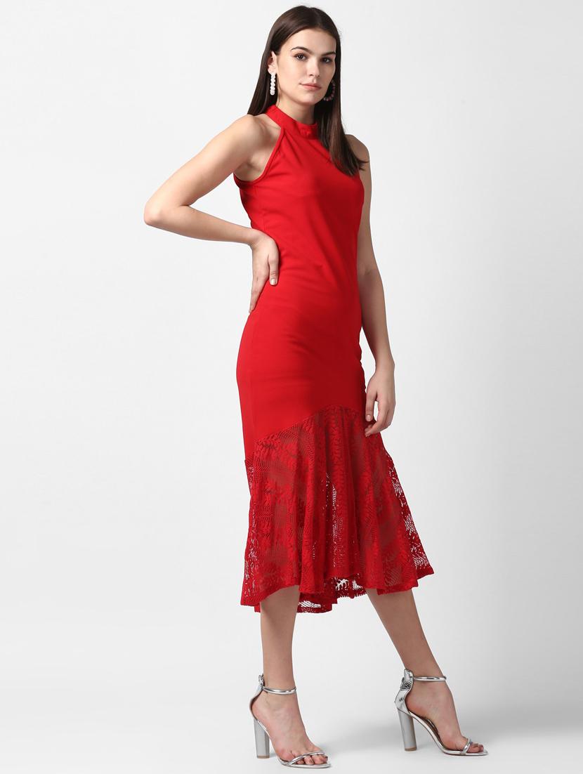 women's fit & flare midi dress - 19371338 - Zoom Image - 2
