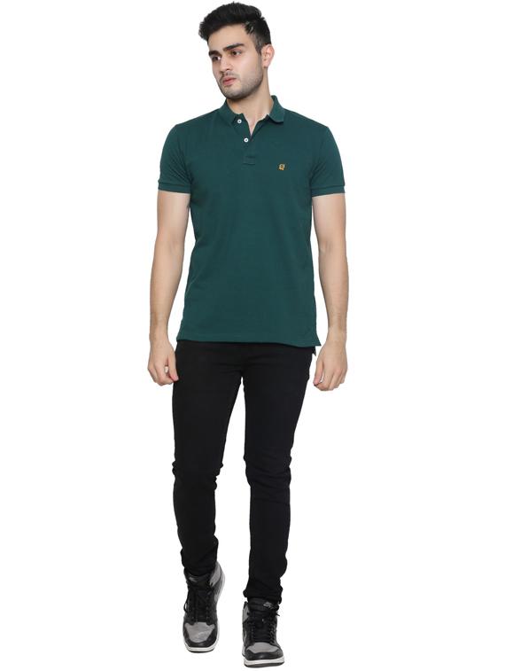 men polo neck solid t-shirt - 19397454 - Zoom Image - 3