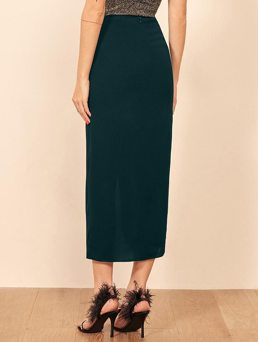 green solid pencil skirts - 19407819 - Zoom Image - 2