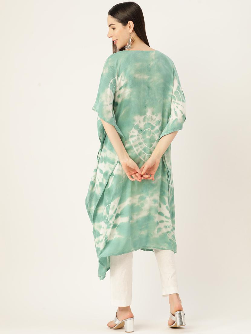 tie and dye notch neck kaftan - 19414228 - Zoom Image - 3