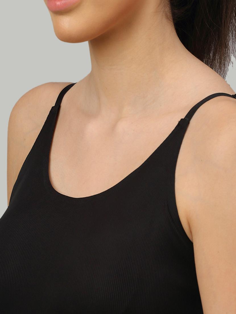black poly spandex camisole - 19421135 - Standard Image - 4