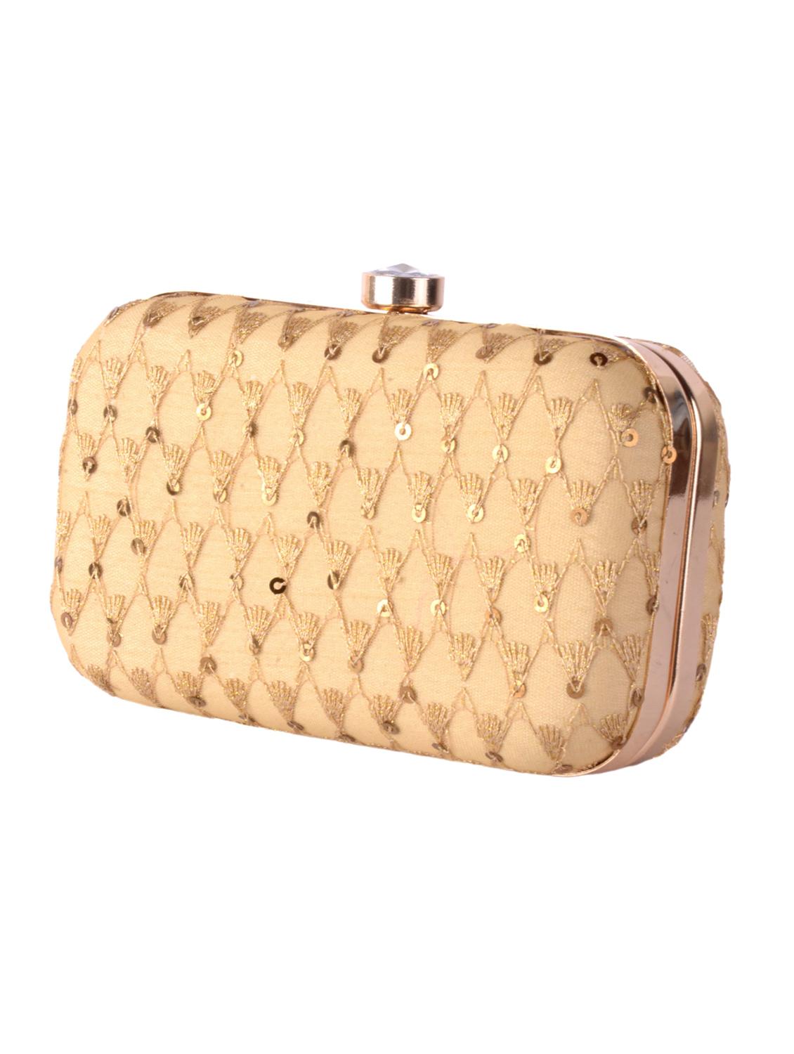 embroidered box clutch with detachable strap - 19489810 - Standard Image - 3