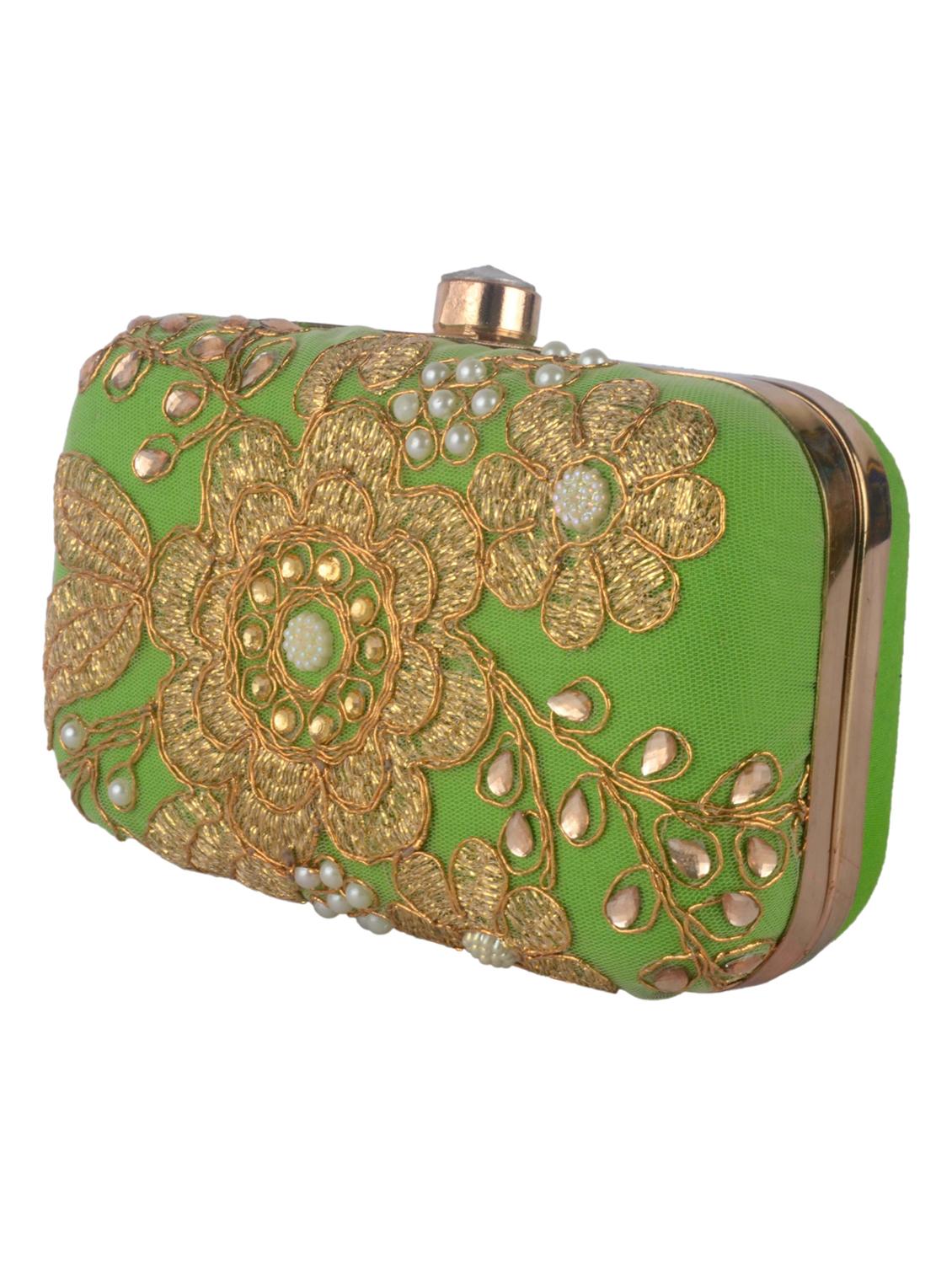 embellished box clutch with detachable strap - 19489959 - Standard Image - 3