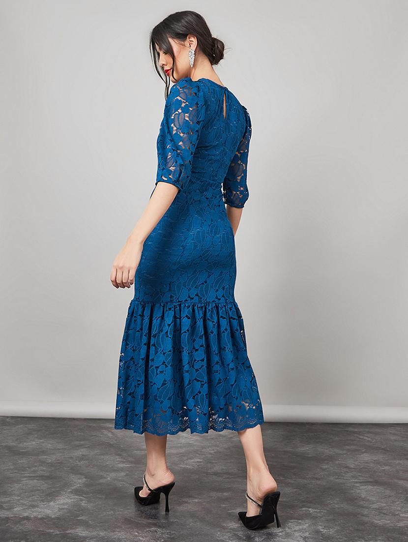 women self design tiered dress - 19492684 - Standard Image - 2