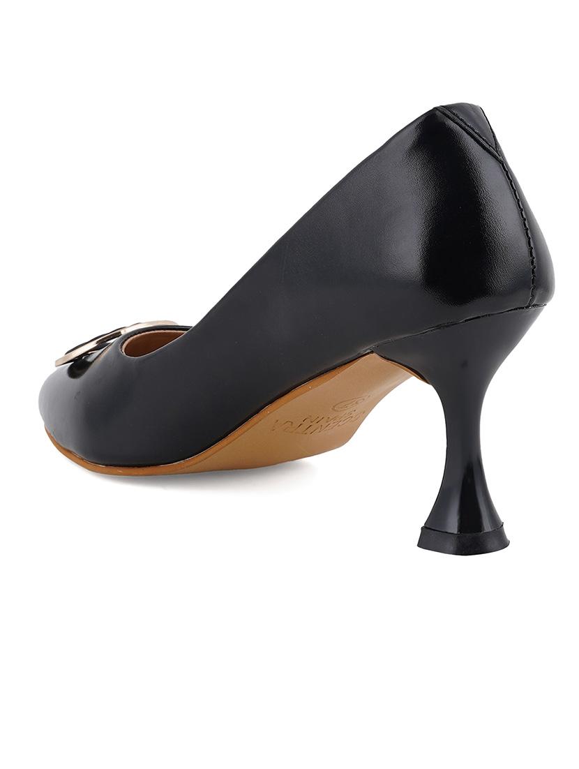 black synthetic slip on pumps - 19495720 - Zoom Image - 3