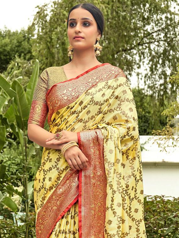 self design banarasi saree with blouse - 19561403 - Standard Image - 2
