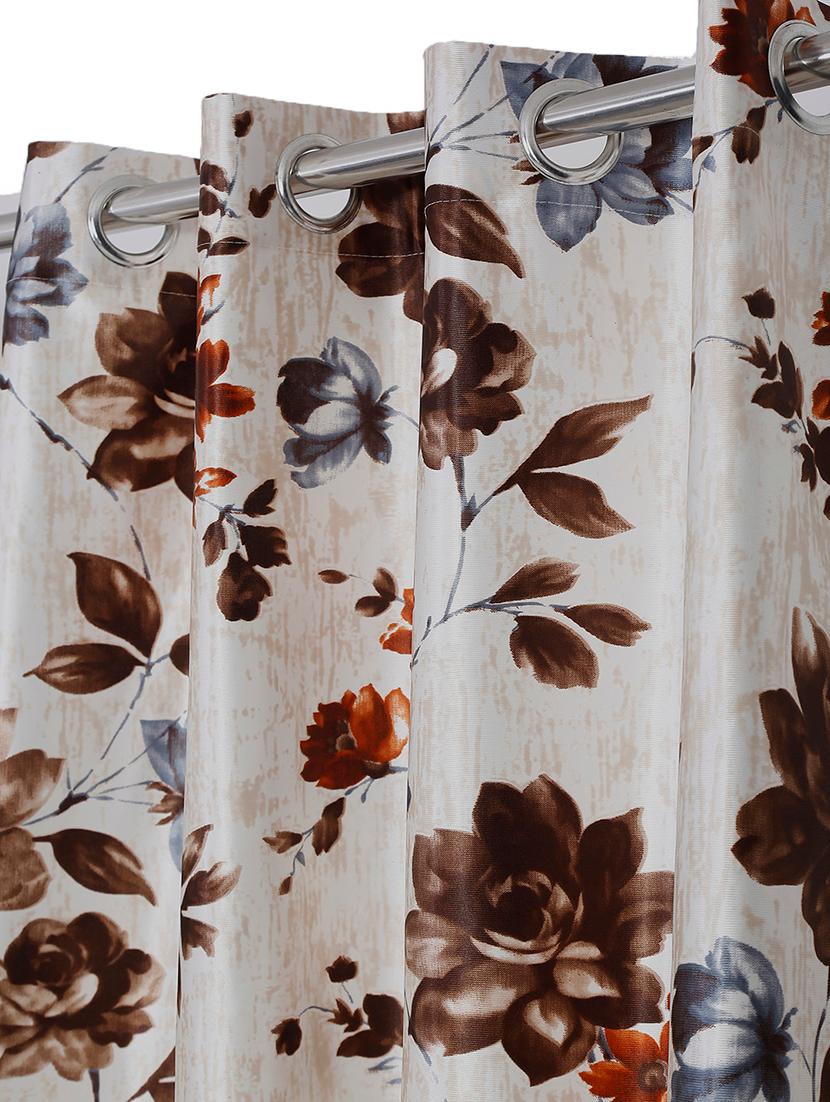 home sizzler 2 piece windflower floral eyelet polyester door curtains - 19643291 - Standard Image - 2