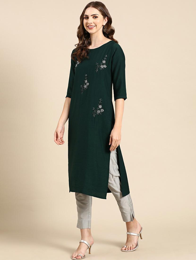 women's straight kurta - 19665037 - Zoom Image - 2