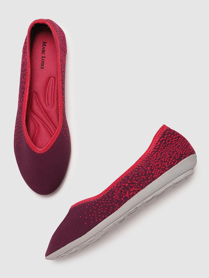 maroon fabric slip on ballerina - 19665778 - Zoom Image - 3