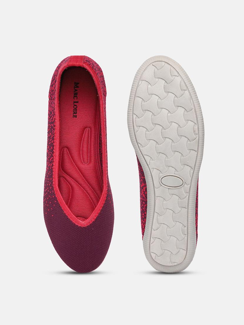 maroon fabric slip on ballerina - 19665778 - Zoom Image - 4