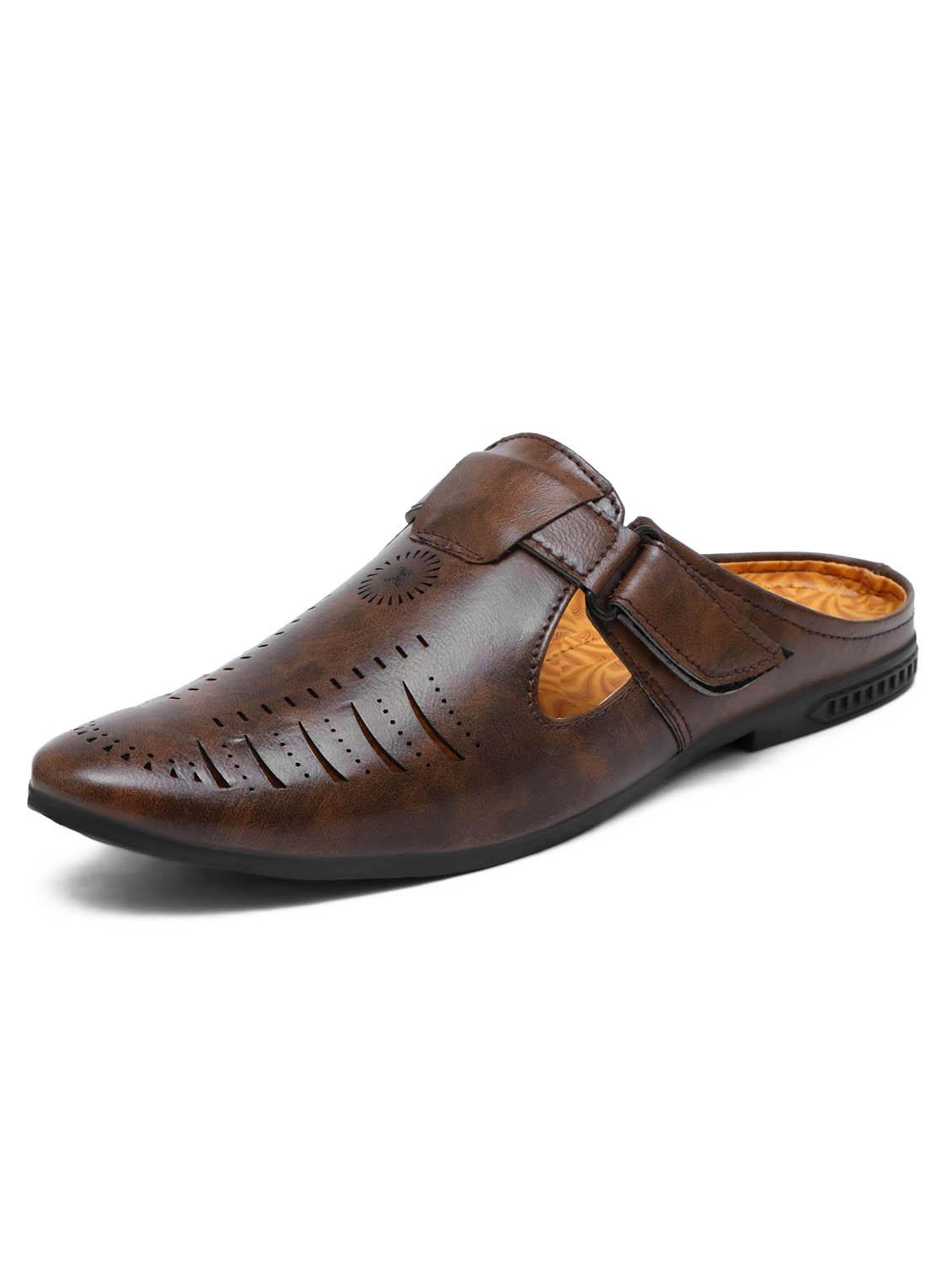men brown slip on sandal - 19699840 - Zoom Image - 2