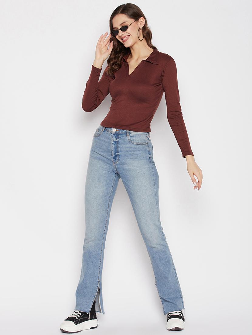 women's straight collared top - 19723859 - Zoom Image - 4