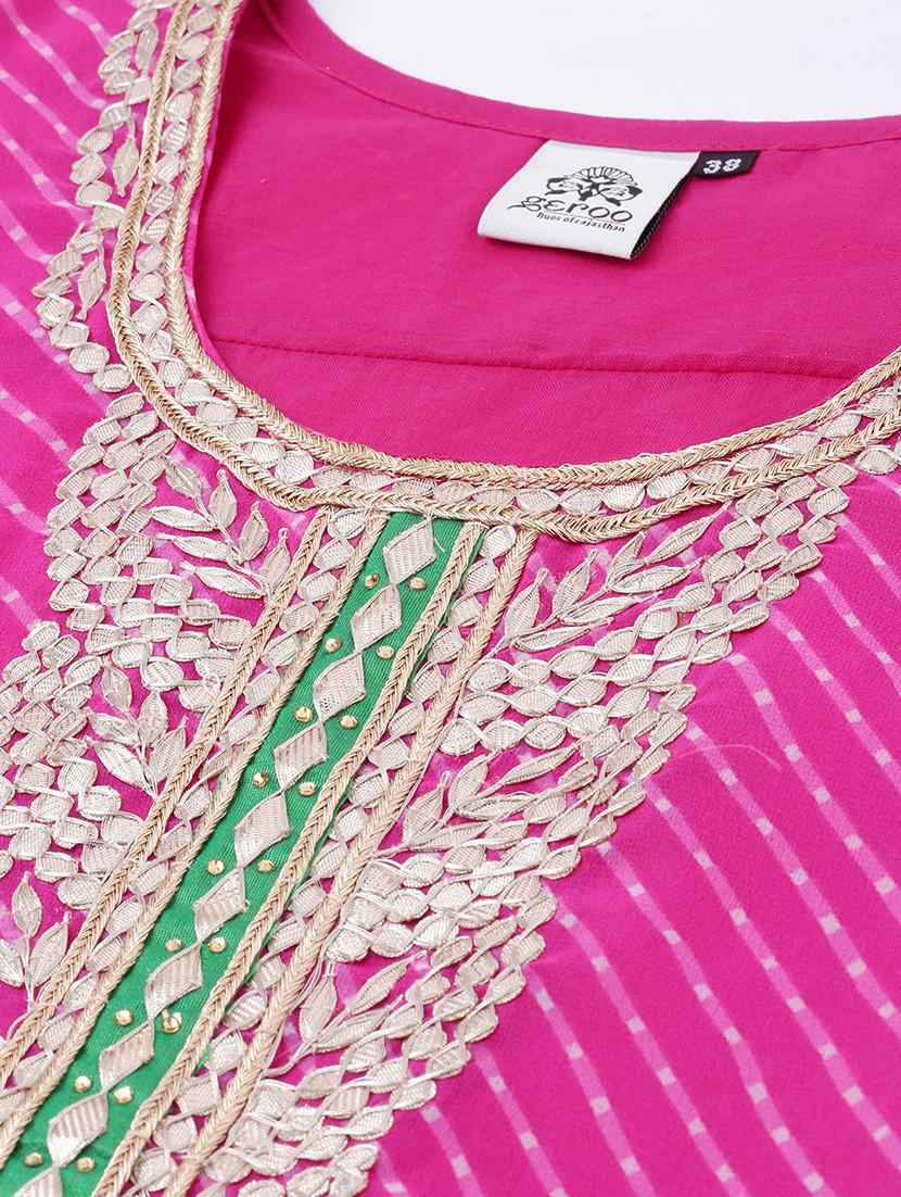 gota work kurta sharara set - 19779080 - Standard Image - 4
