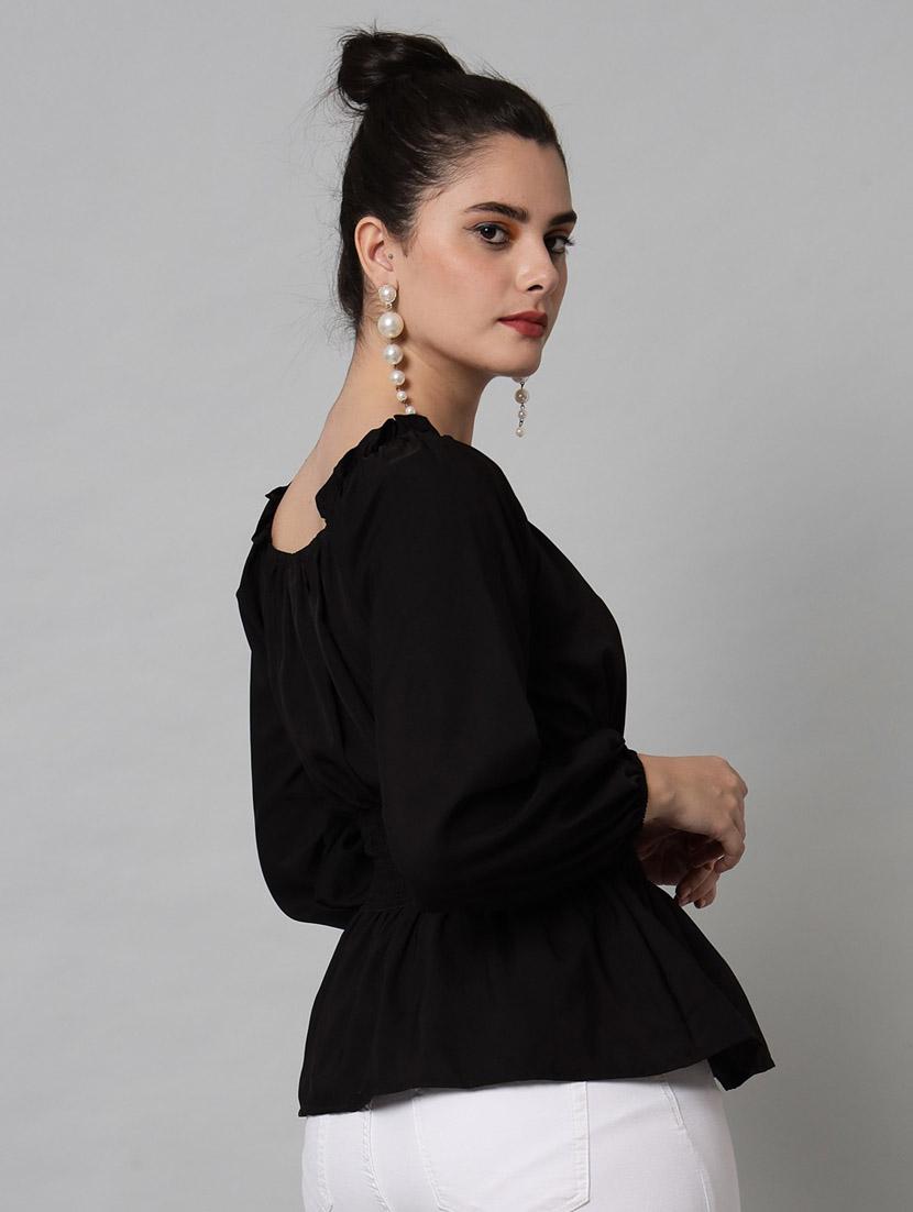 women's peplum square neck top - 19811662 - Zoom Image - 2
