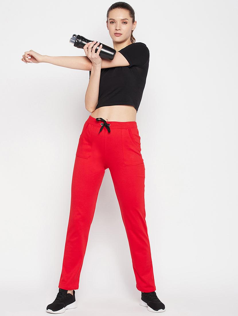 red solid track pant - 19814930 - Zoom Image - 3